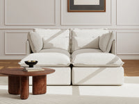 Lifely Modular 2 Seater Bed - White Boucle