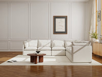 Lifely Modular 7 Seater Corner - White Boucle